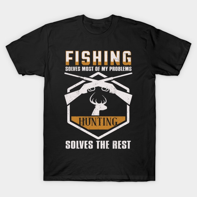 Hunting Hunter Hunt Stag Deer Hunting Antler Gift T-Shirt by Tee__Dot